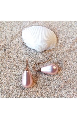 Tropfenohrring "Gota-M-rosé-vg"