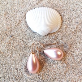 Tropfenohrring "Gota-L-rosé-vg"