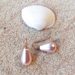 Tropfenohrring "Gota-M-rosé-vg"